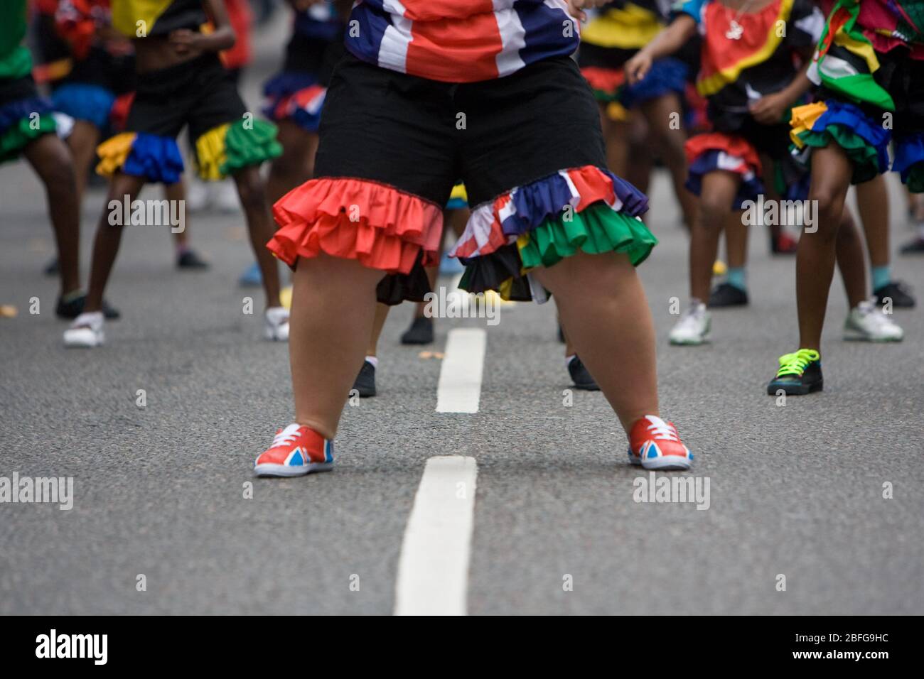 Der Karneval von Notting Hill wird im Notting Hill in London gefeiert Stockfoto