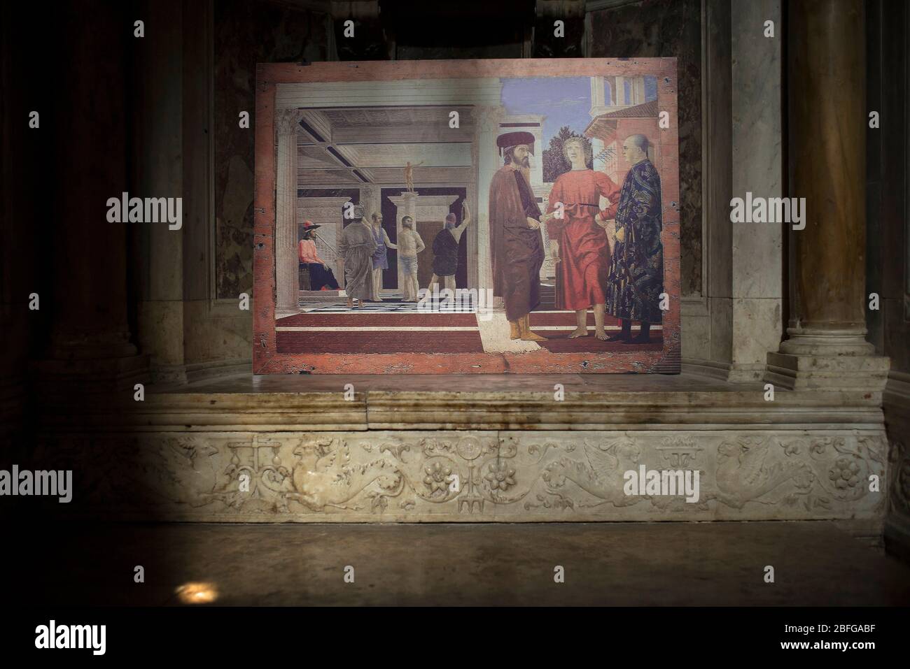 Urbino, Palazzo Ducale, Flagellazione, Cappella del Perdono Stockfoto