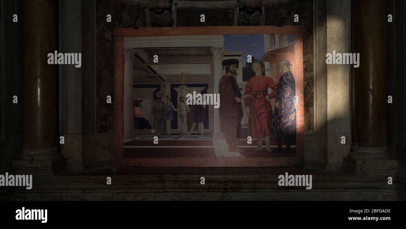 Urbino, Palazzo Ducale, Flagellazione, Cappella del Perdono Stockfoto