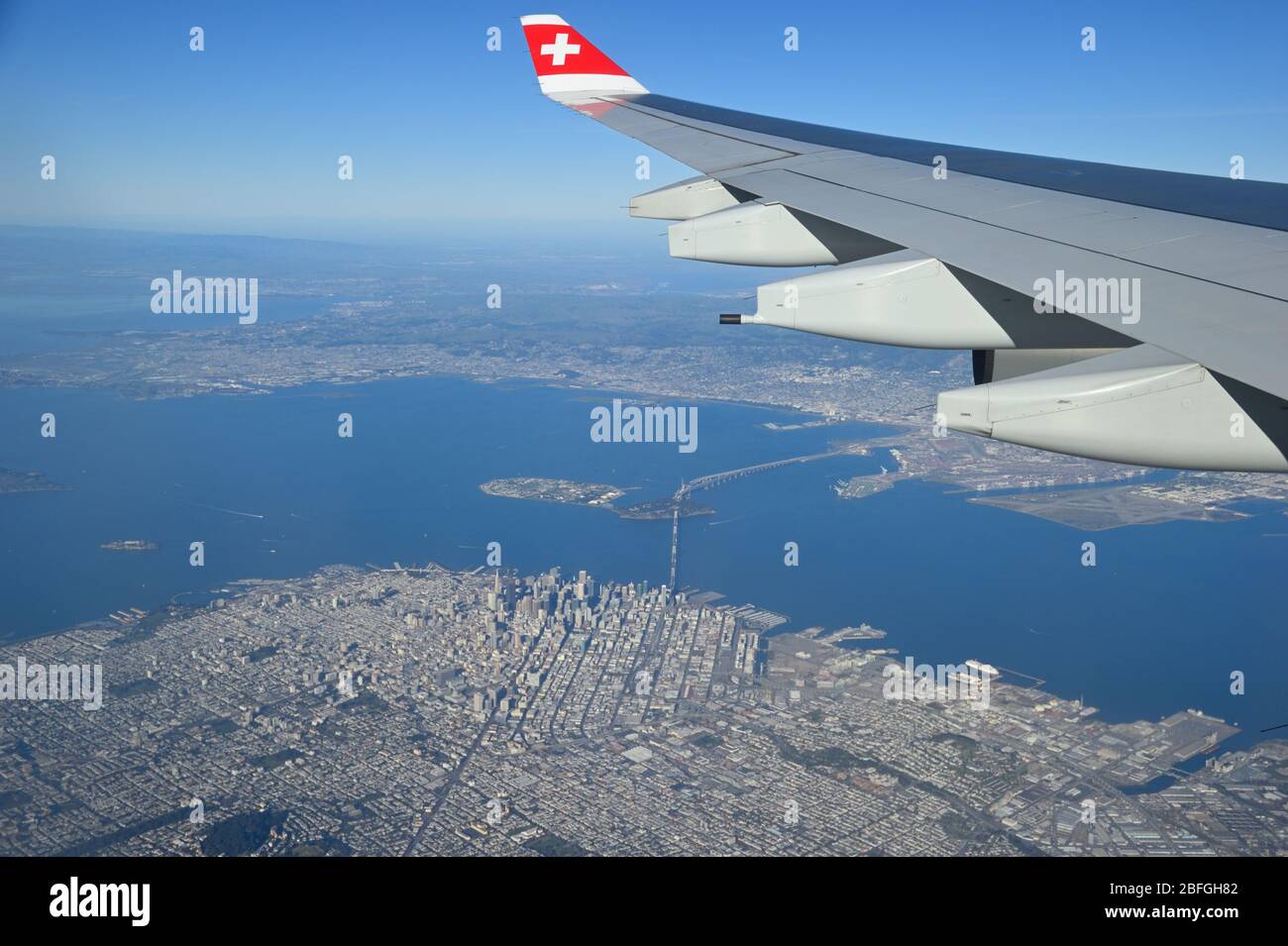 Luftaufnahme des schönen San Francisco, Bay Area CA Stockfoto