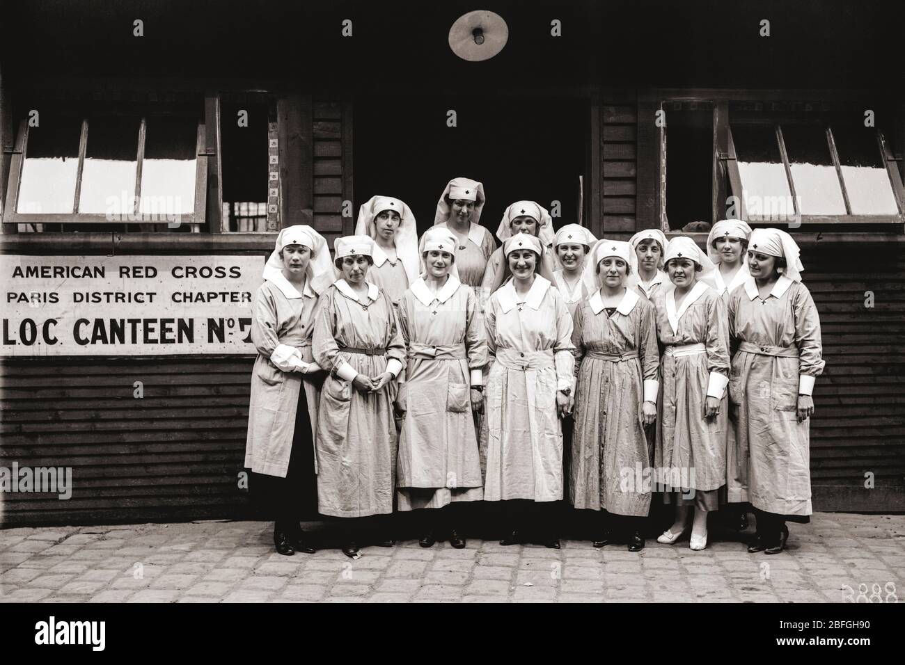 Personal der Kantine des amerikanischen Roten Kreuzes 1919 Stockfoto
