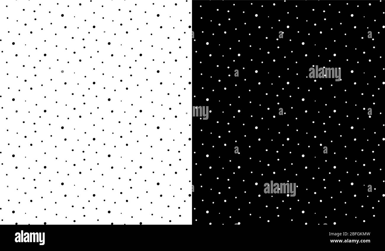 Doodle nahtlose Kreise Muster. Schwarz weiß einfacher Schnee. Abstrakte Vektorgrafik als Ei von Wildvögeln. Stock Vektor