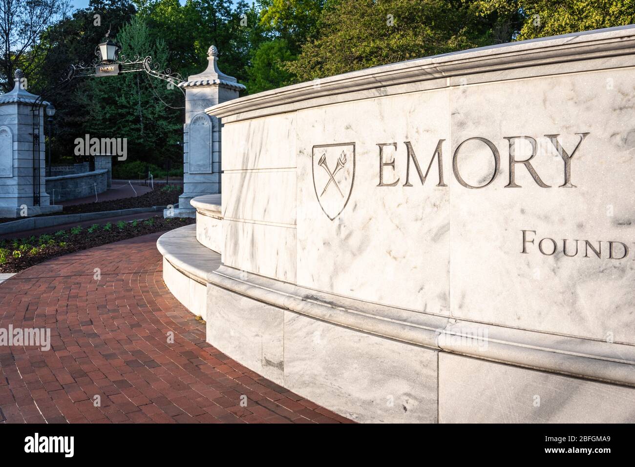 Eintritt zum Campus der Emory University in Atlanta, Georgia. (USA) Stockfoto