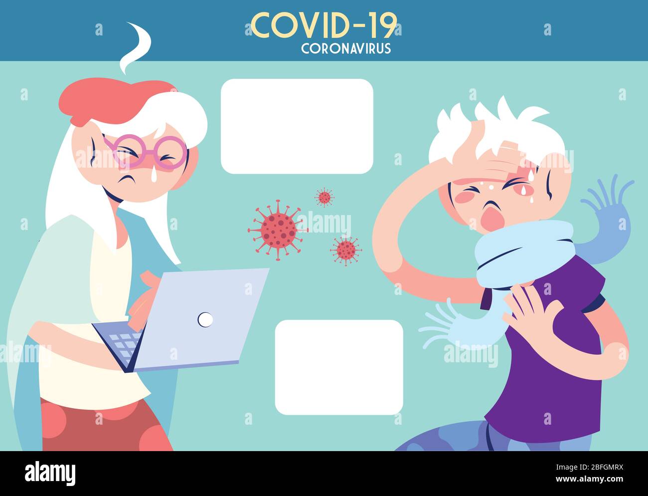 Infografik mit Symptomen des Coronavirus-Vektorgrafiks Stock Vektor