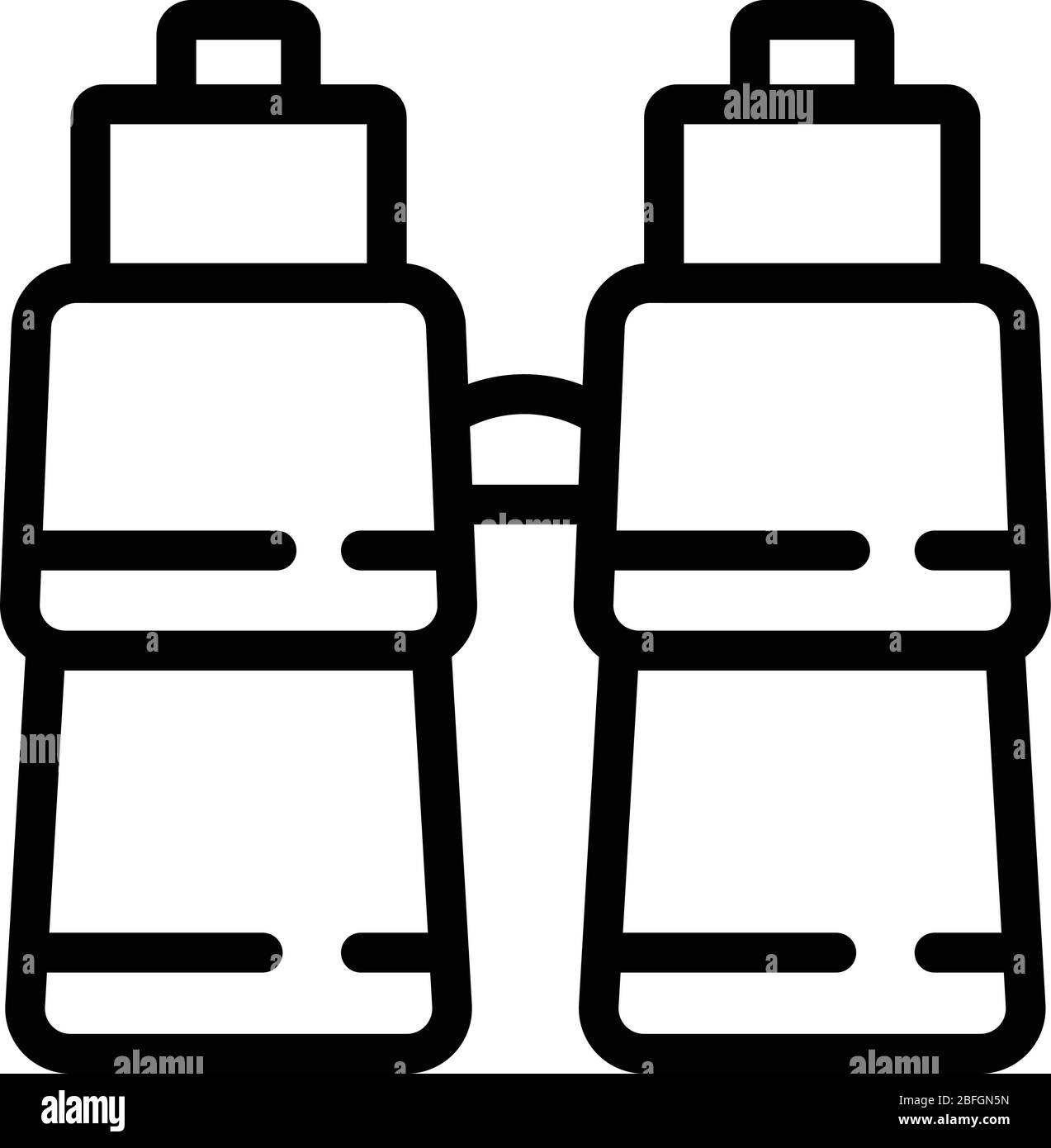 Symbol für touristische Ferngläser, Outline-Stil Stock Vektor