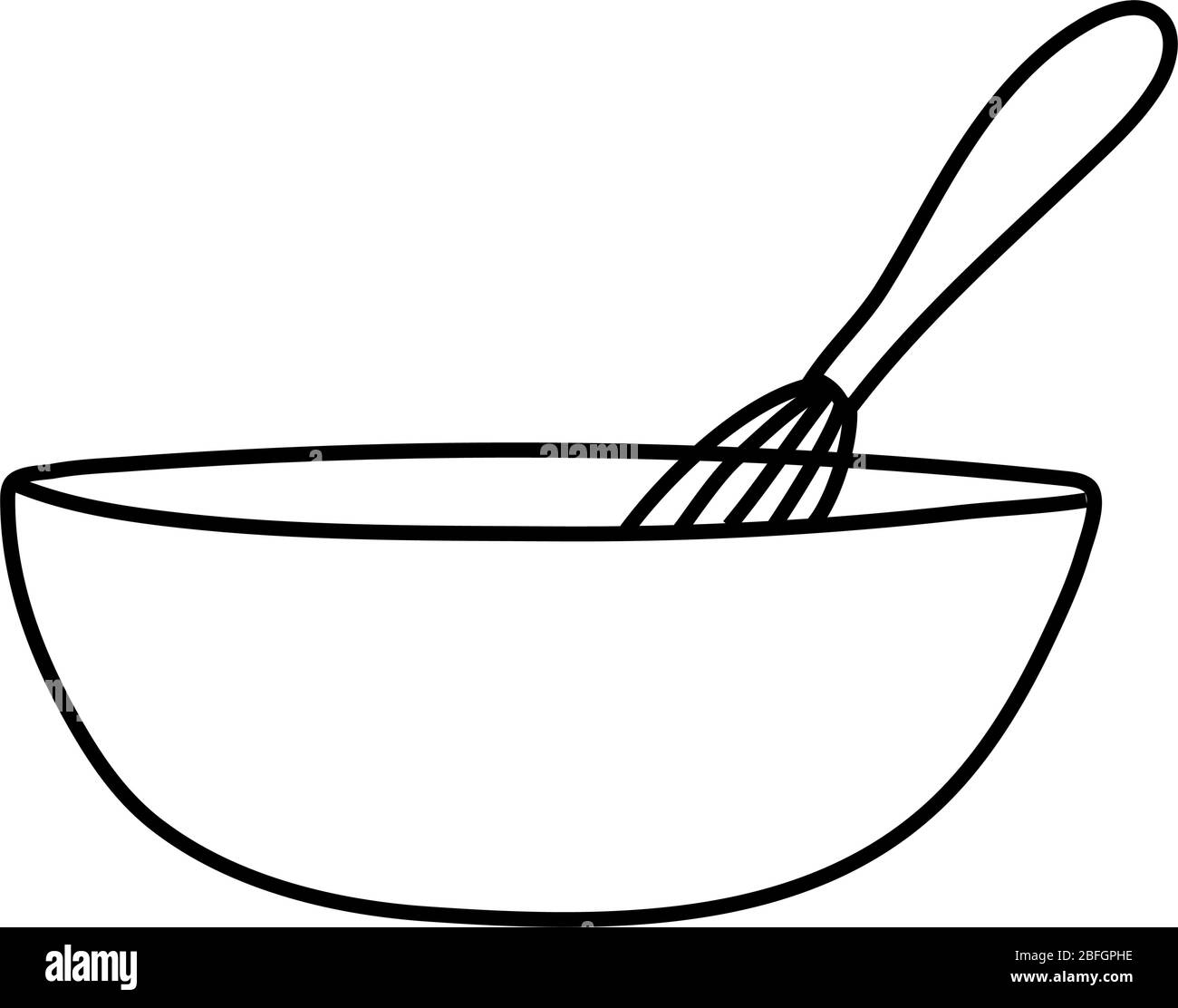Teig. Konzepte Einen Teig machen, Teig mit einem Handmixer kneten, auf dunkelblauem Hintergrund, Nahaufnahme von oben Stock Vektor