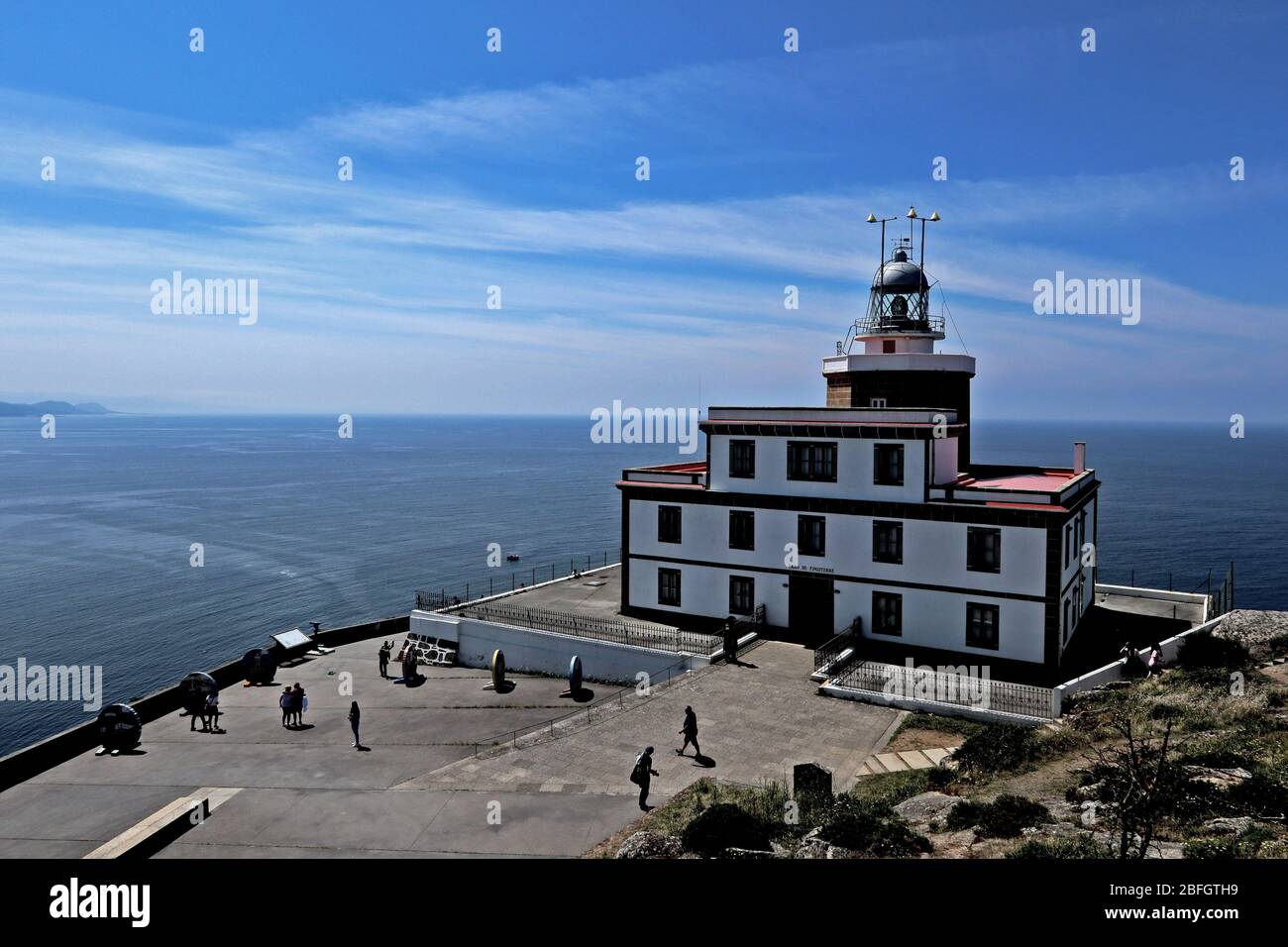 Leuchtturm am Kap Finisterre, Galicien, Spanien Stockfoto