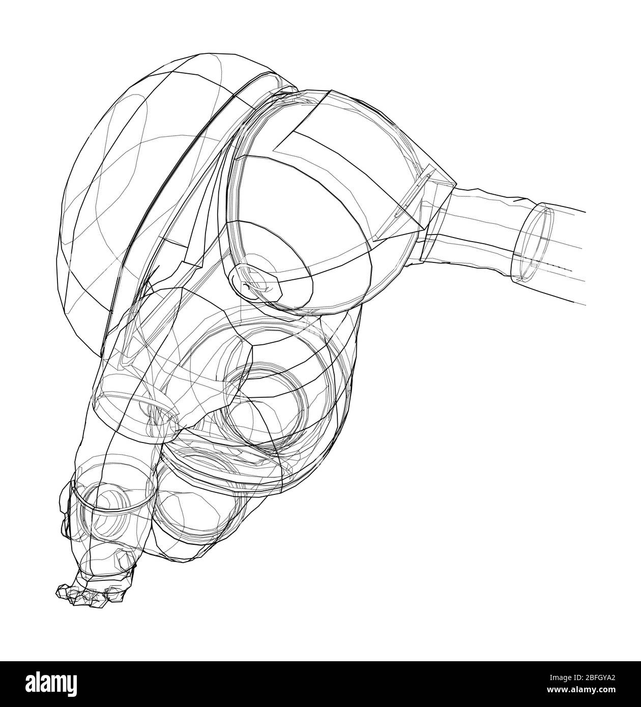 Astronaut Konzept. Vektor Rendering von 3d Stock Vektor