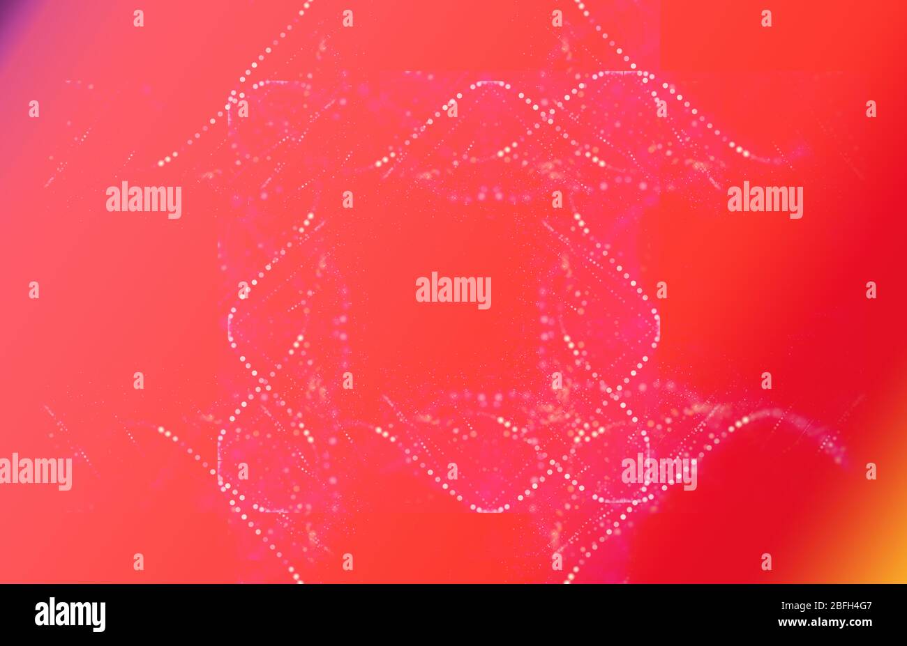 Silber Bokeh Linien Design auf Gradient Red Hintergrund. Mit Platz Für Text In Der Mitte. Stockfoto