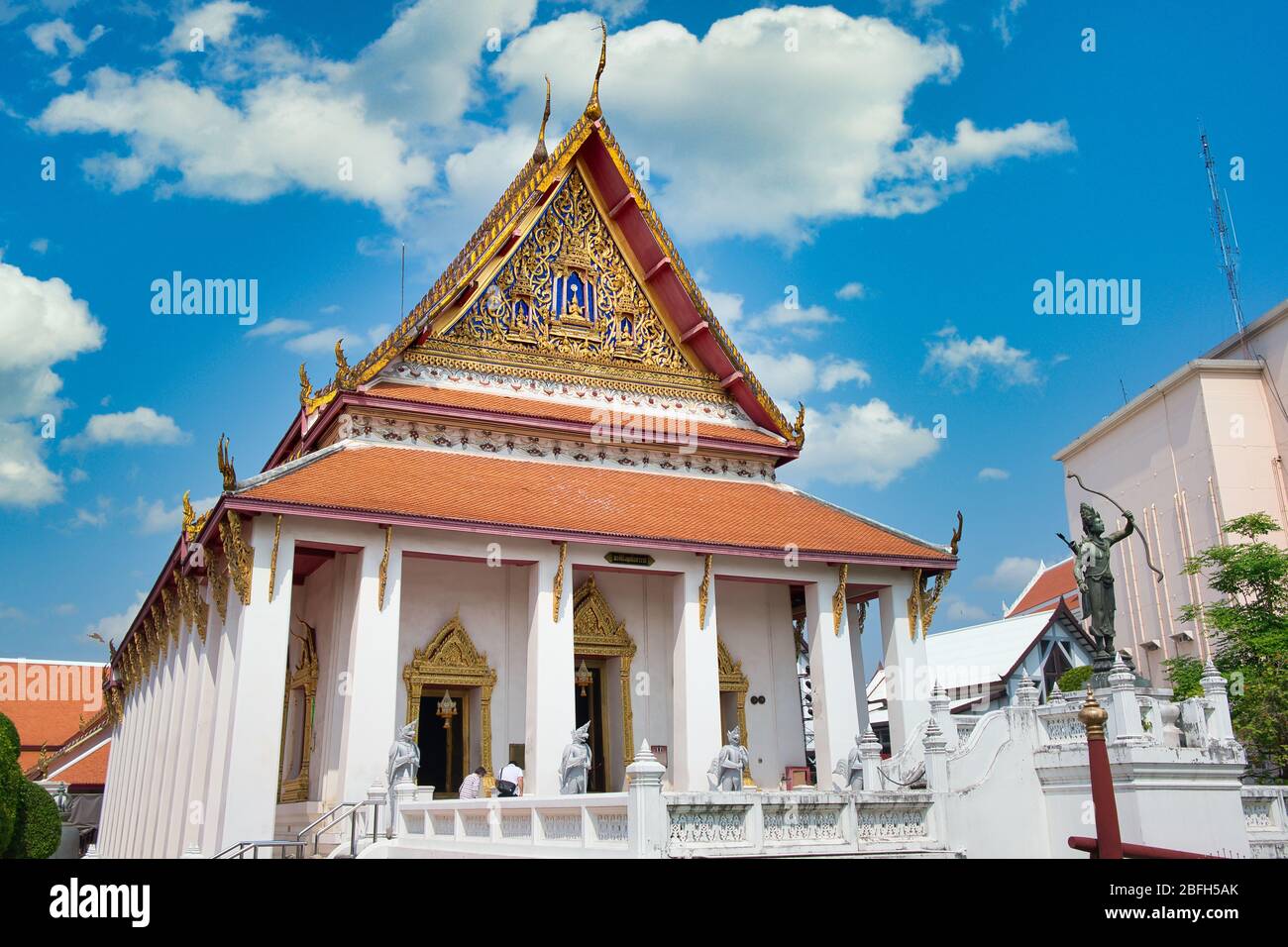 Nationalmuseum Bangkok - Bangkok, Thailand. Klassische thailändische Architektur im Nationalmuseum von Bangkok. Stockfoto