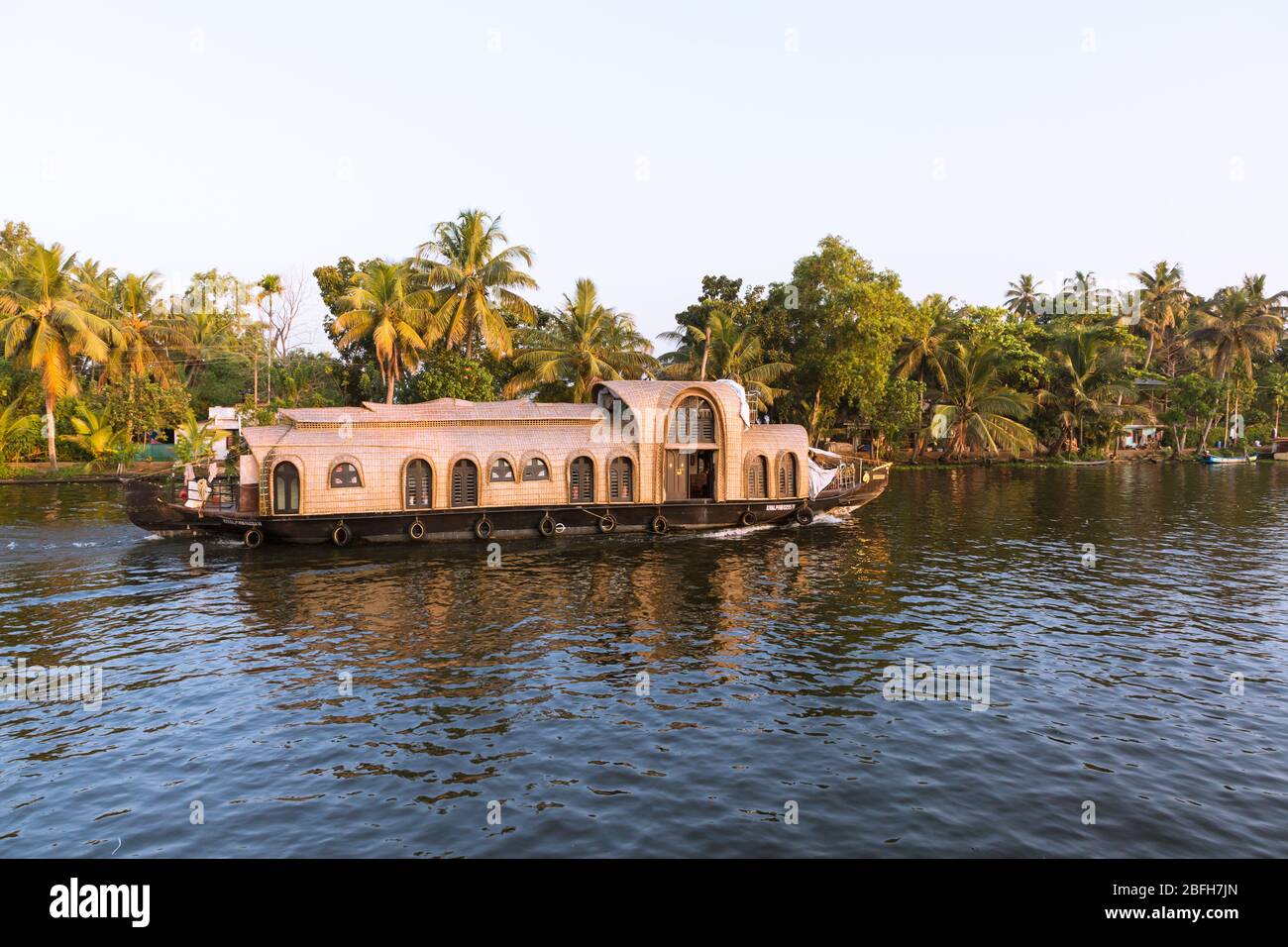 Alleppey, Kerala - 6. Januar 2019: Hausboote in alleppey Backwaters kerala indien Stockfoto