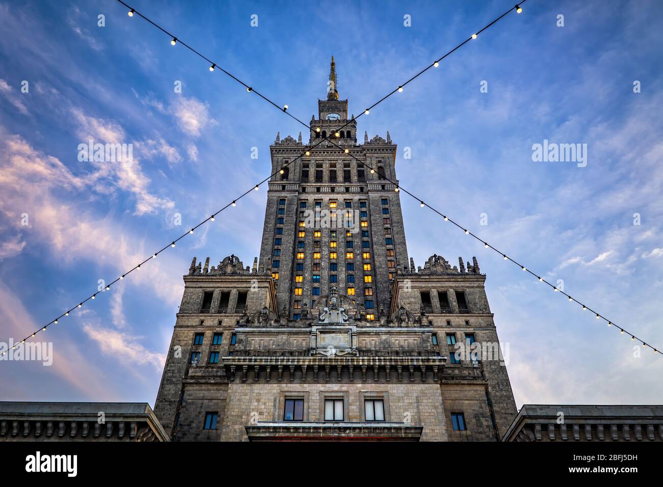 Palast der Kultur und Wissenschaft Hochhaus in der Stadt Warschau in Polen Stockfoto