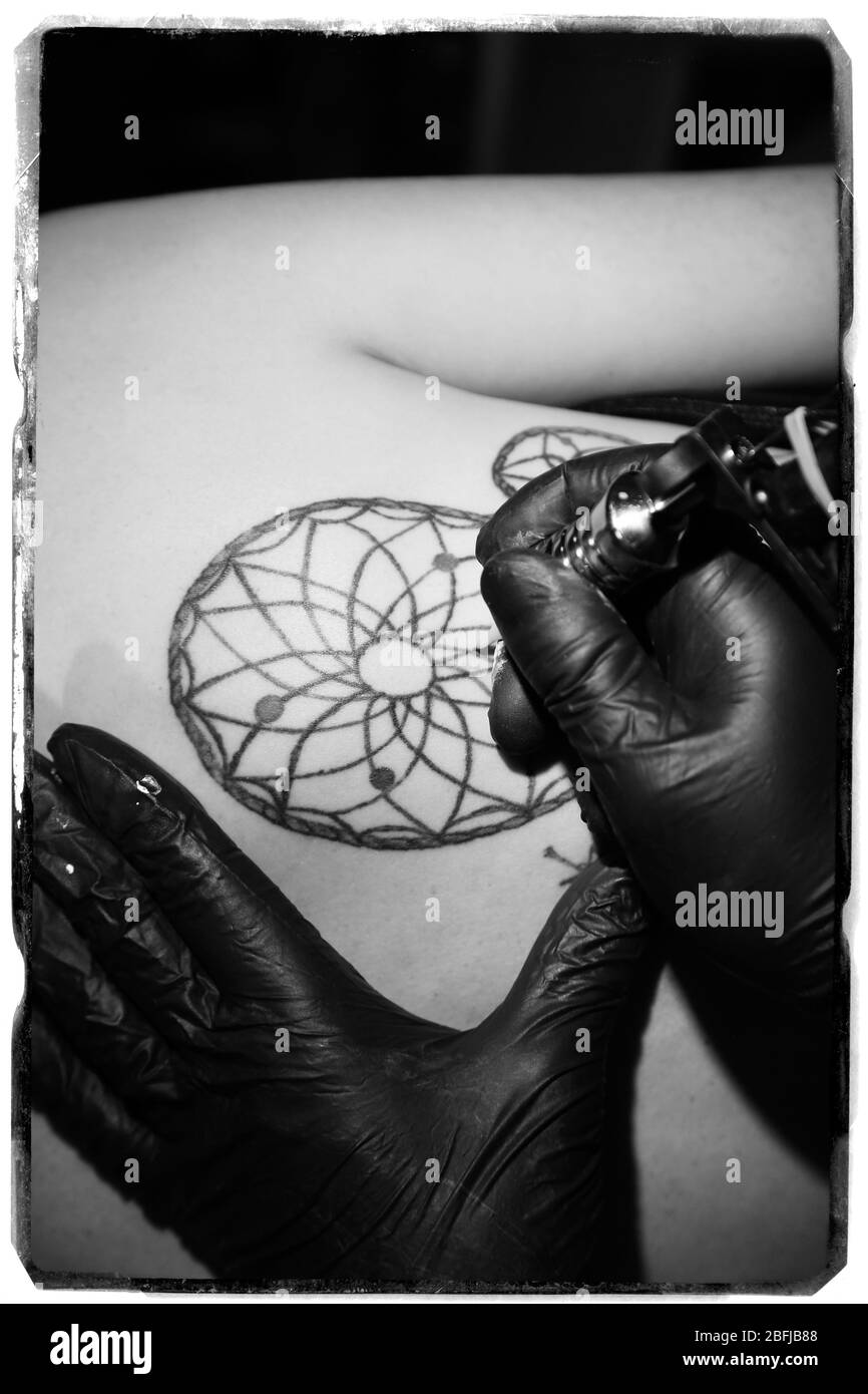 Die Tätowierung, Nahaufnahme Stockfoto