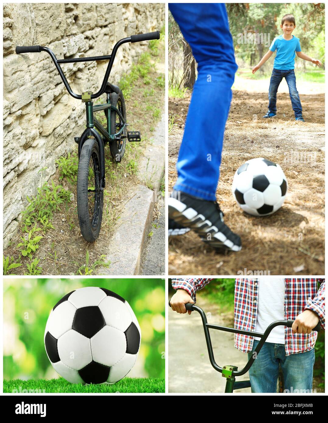 Collage für Outdoor-Sport Stockfoto