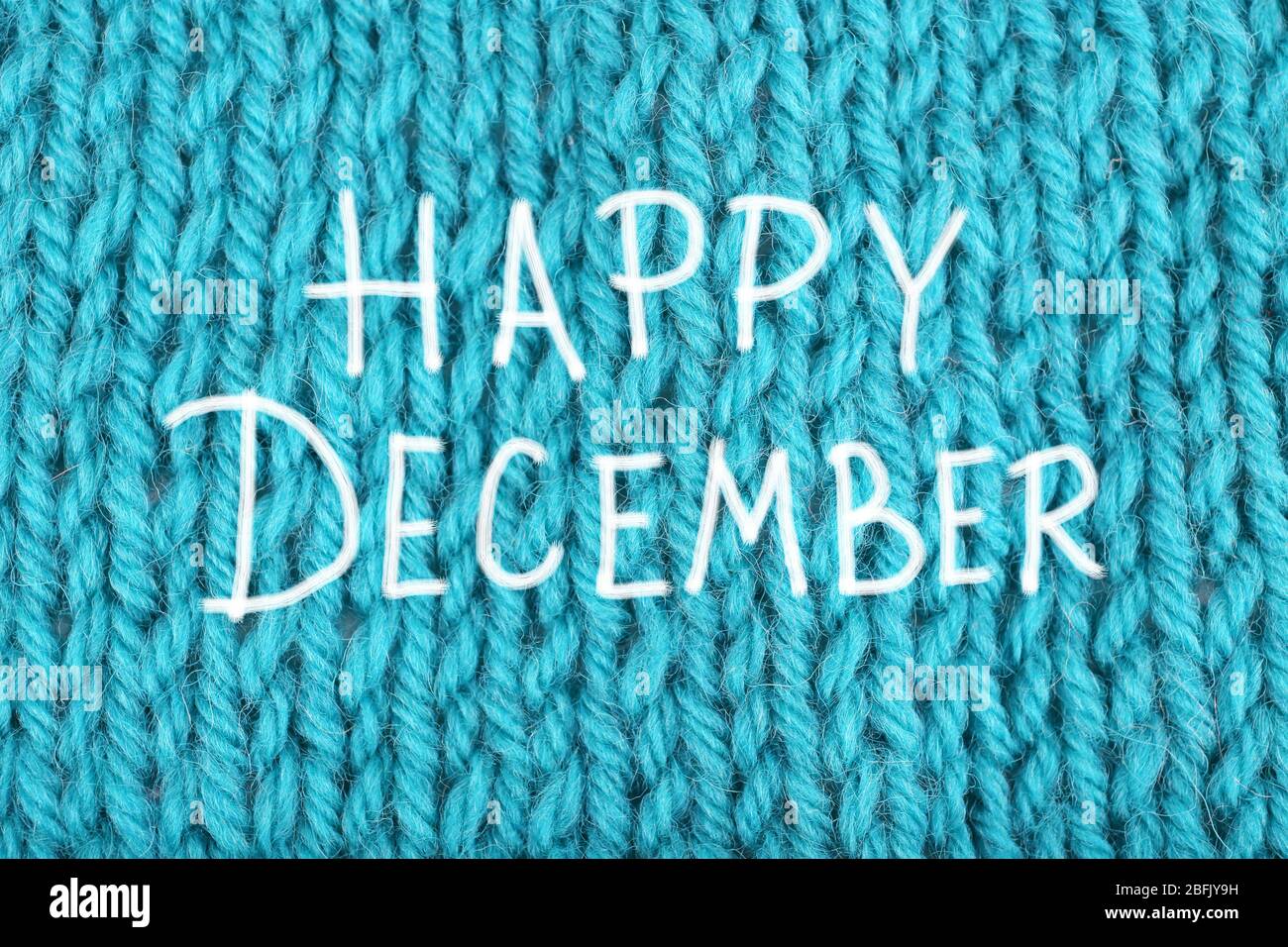 Alles gute Dezember, Grußkarte Stockfoto