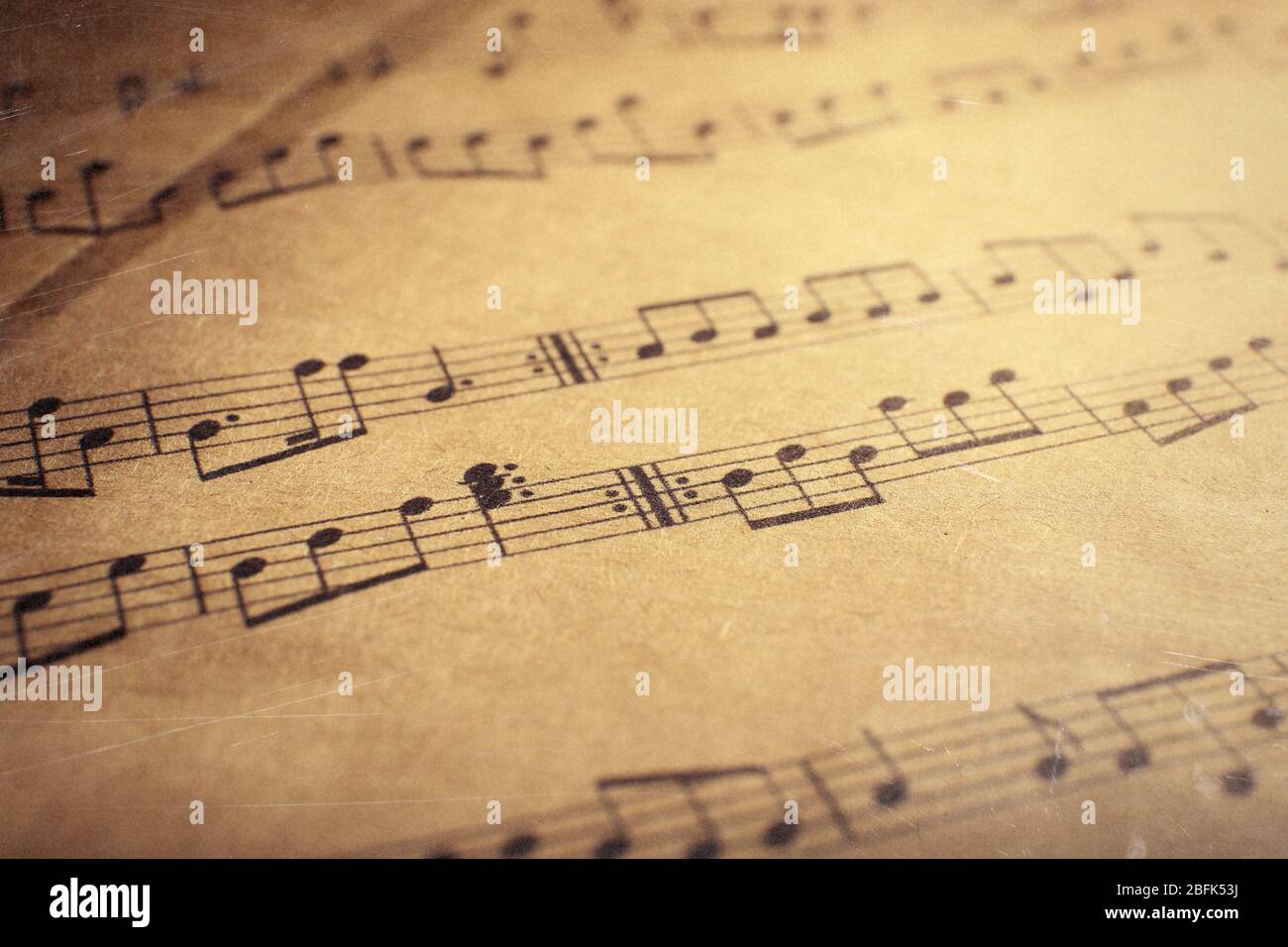 Hintergrund Musik Noten Stockfoto