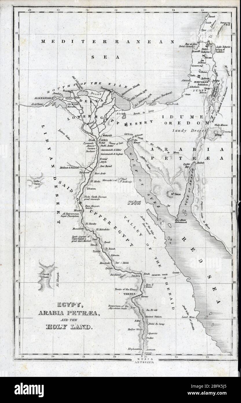 Ägypten, Arabia Petrea und das Heilige Land [einschließlich Sinai] von Stephens, John L., 1805-1852 Erscheinungsdatum 1850. Stockfoto