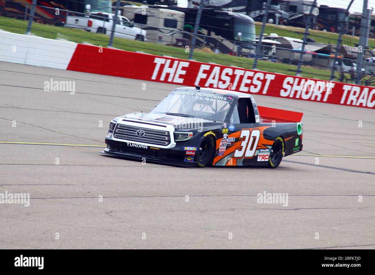 Newton, Iowa - 15. Juni 2019: Brennan Poole, NASCAR Gander Outdoor Truck Series M&M 300 Rennen 2019 Stockfoto