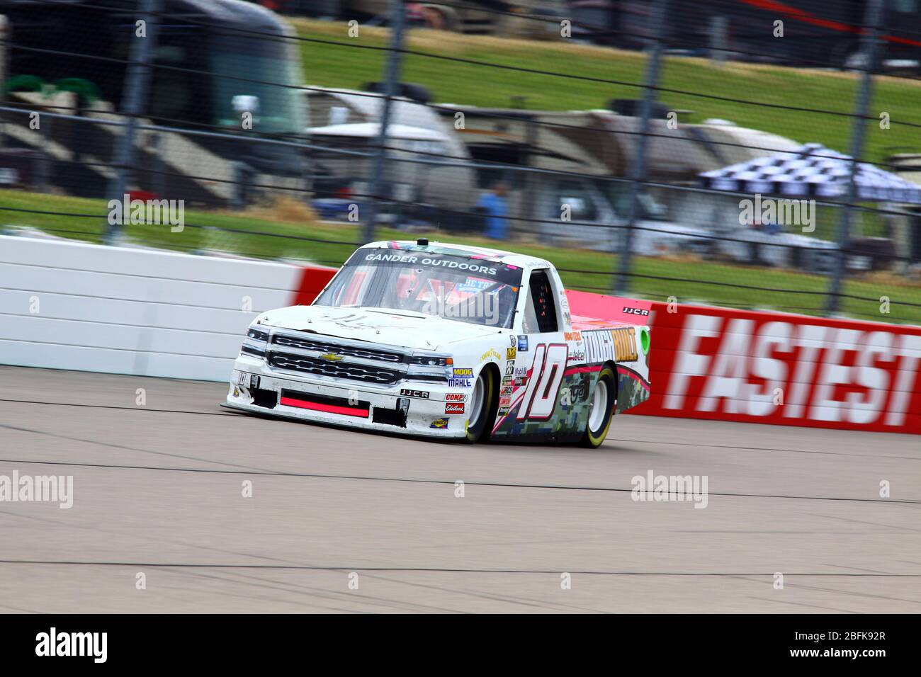Newton, Iowa - 15. Juni 2019: Juan Ma Gonzalez, NASCAR Gander Outdoor Truck Series M&M 300 Rennen 2019 Stockfoto