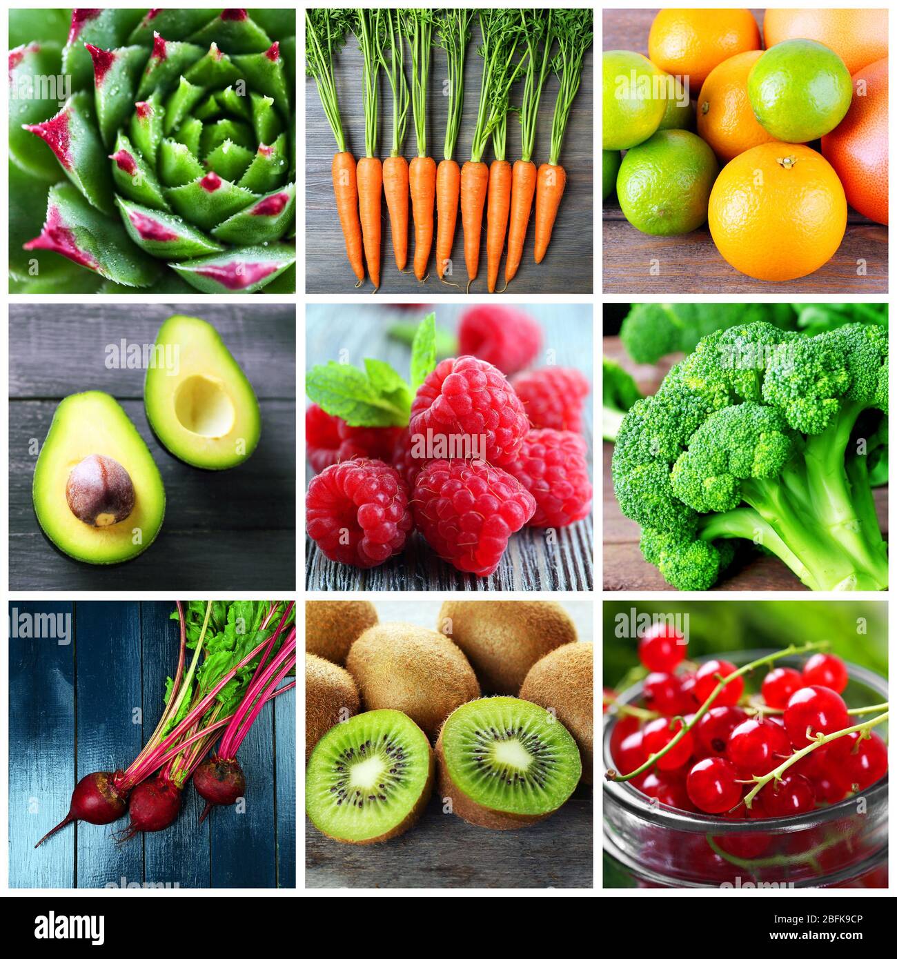 Collage aus verschiedenen hellen Fotos Stockfoto