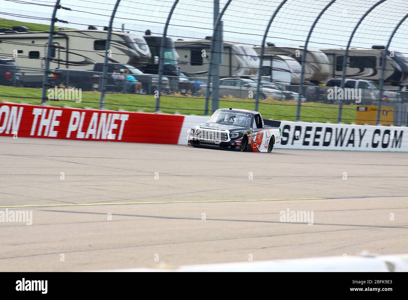 Newton, Iowa - 15. Juni 2019: Natalie Decker, NASCAR Gander Outdoor Truck Series M&M 300 Rennen 2019 Stockfoto