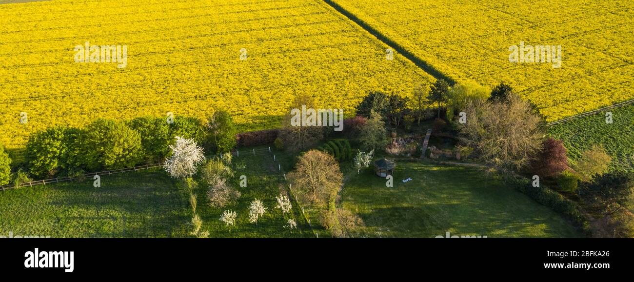 Luftaufnahme der Bauernhoflandschaft von Remagen Deutschland Natur Stockfoto