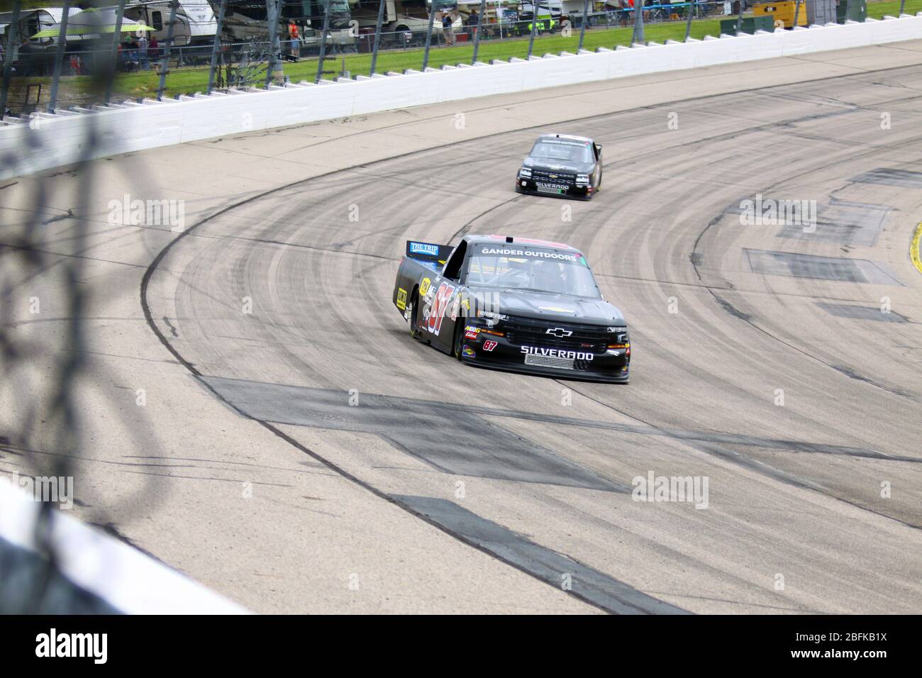 Newton, Iowa - 15. Juni 2019: Tyler Ankrum, NASCAR Gander Outdoor Truck Series M&M 300 Rennen 2019 Stockfoto