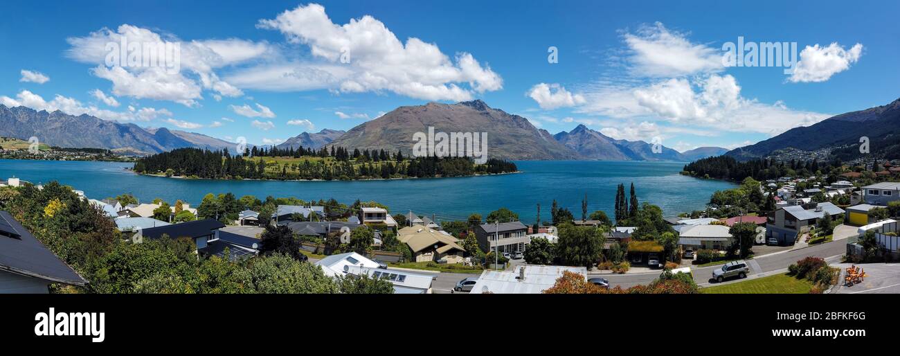 Queenstown, Lake Wakatipu, Otago, South Island, Neuseeland, Ozeanien. Stockfoto