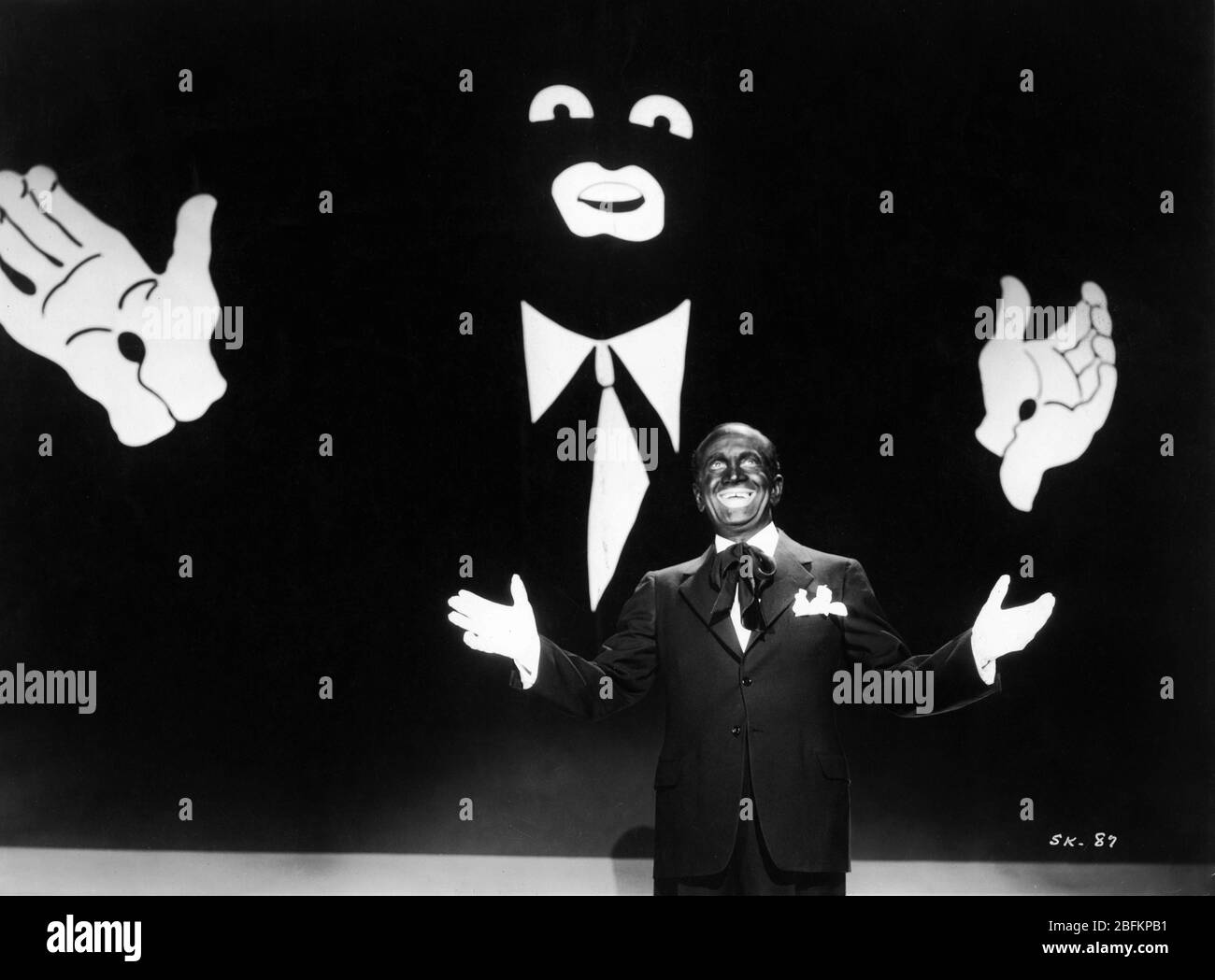 AL JOLSON singt in Blackface im SINGENDEN KIND 1936 Regisseure WILLIAM KEIGHLEY und BUSBY BERKELEY Warner Bros. Stockfoto