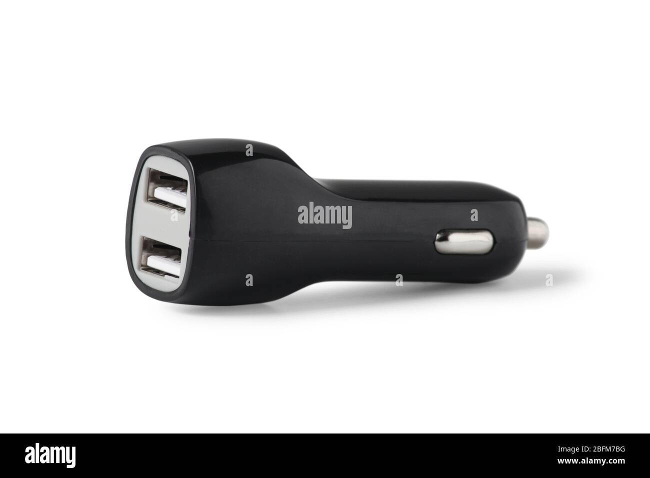 Gadget Auto Ladegerät isoliert auf weißem Hintergrund Stockfoto