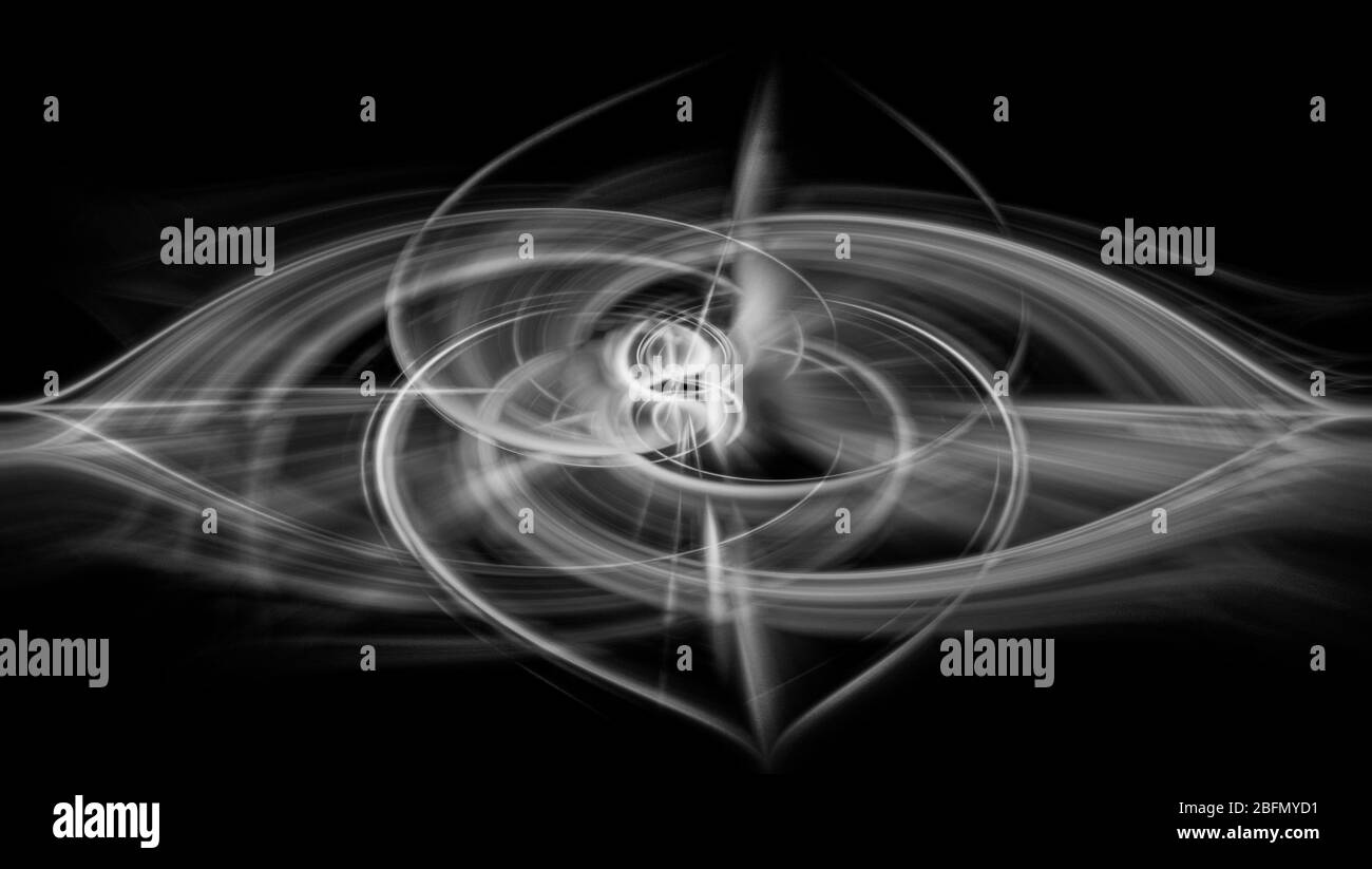 Schwarz weiß wirbeleffekt, digitaler Effekt Stockfoto