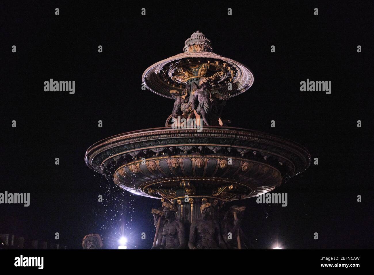 Brunnen Place de la Concorde Stockfoto