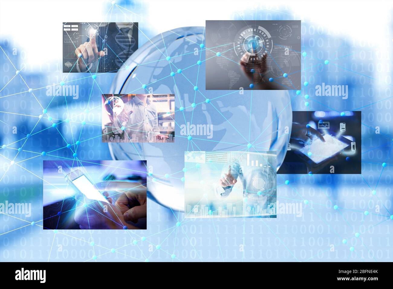 Modernes Technologiekonzept. Weltweite Internetverbindung Stockfoto