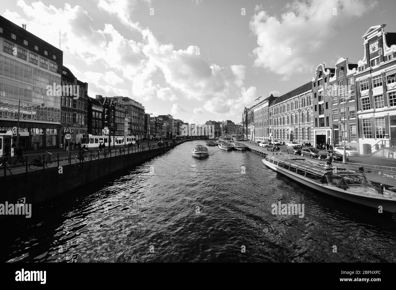 Kanäle von Amsterdam Stockfoto