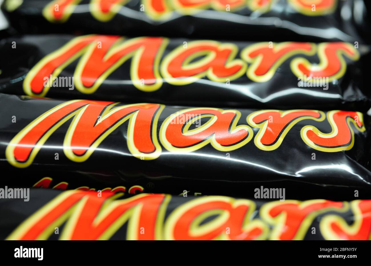 Nahaufnahme von Mars chocolate bar Stockfoto