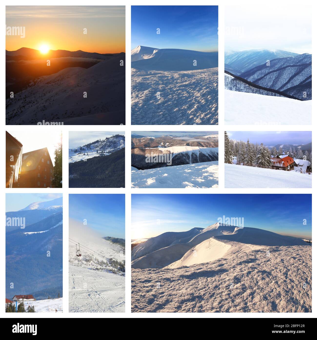Mit schönen Winterlandschaften Stockfoto