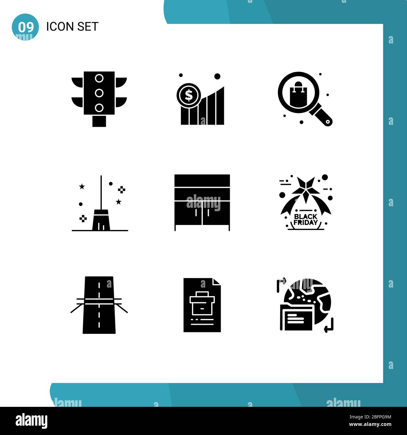 Gruppe Von 9 Festen Glyphen Zeichen Und Symbole Fur Schrank Hexenbesen Geschenk Halloween Besen Besen Editierbar Vektor Design Elemente Stock Vektorgrafik Alamy