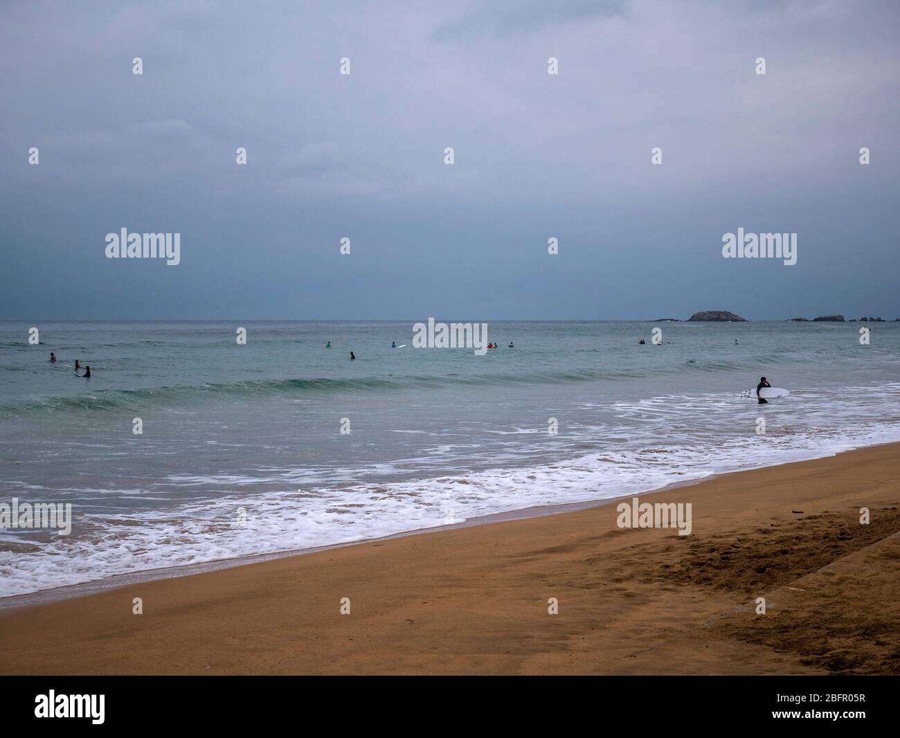 Playa de Zarauz. Guipúzcoa. País Vasco. España Stockfoto