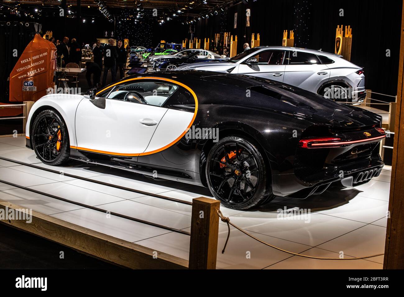 Brüssel, Belgien, 09. Januar 2020: Bugatti Chiron Sport auf dem Brüsseler Automobilsalon, Dream Cars, Bugatti-Ausstellungsgelände Stockfoto