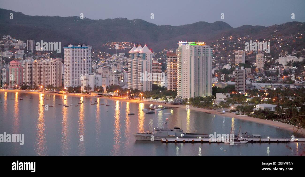 Acapulco Night, Guerrero, Mexiko Stockfoto