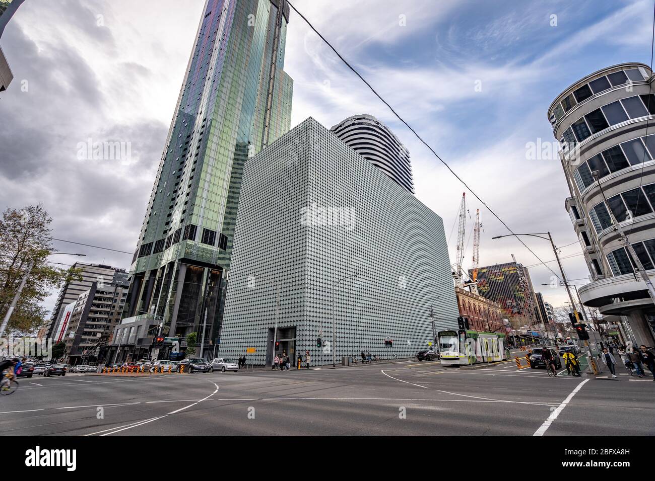 Melbourne, Australien - RMIT Design Hub Building Stockfoto