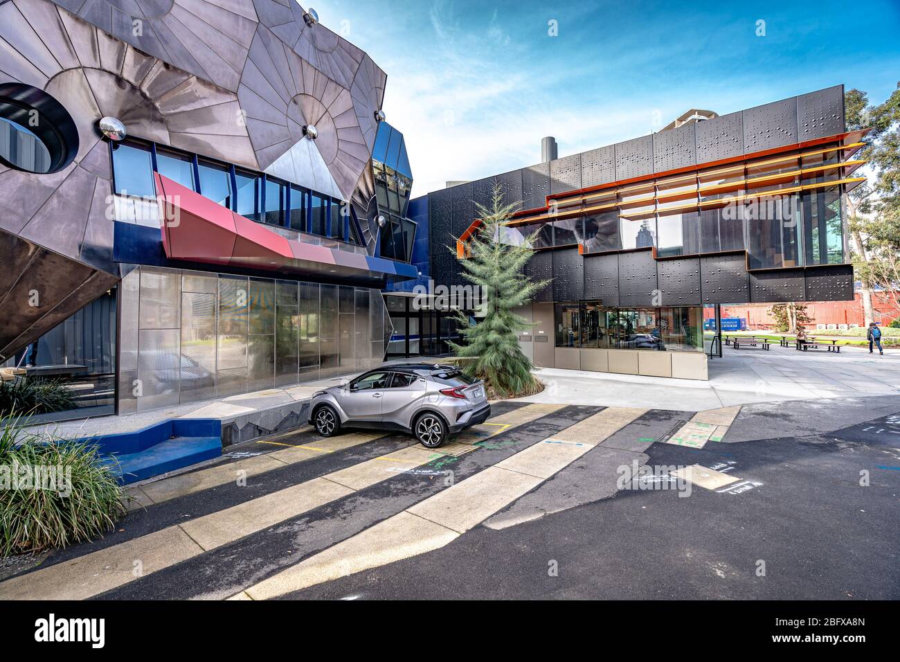 Melbourne, Australien - die Nabe, Gebäude 863 der Universität Melbourne Stockfoto