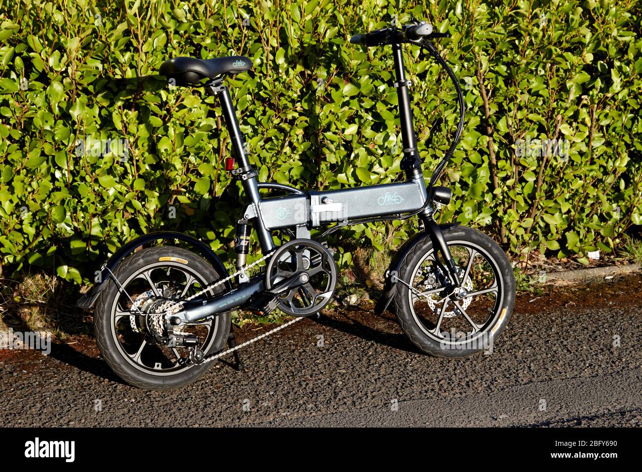 Fiido d2s faltbare Elektro-Fahrrad Straße legal in großbritannien Stockfoto