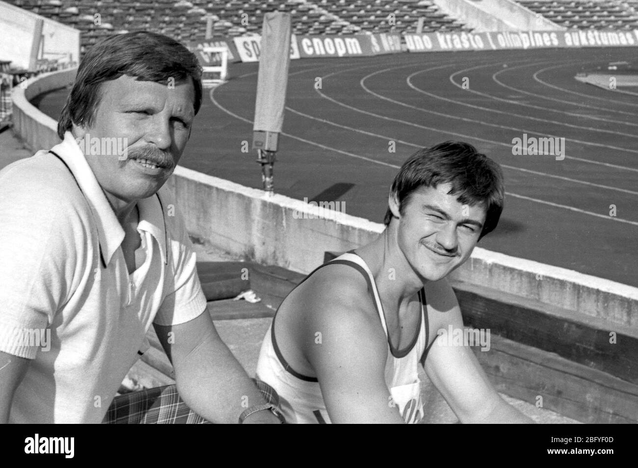 Romas Ubartas. Diskus-Werfer aus Litauen, der bei den Olympischen Sommerspielen 1988 für die UdSSR eine Silbermedaille und beim Sommer 1992 eine Goldmedaille gewann Stockfoto
