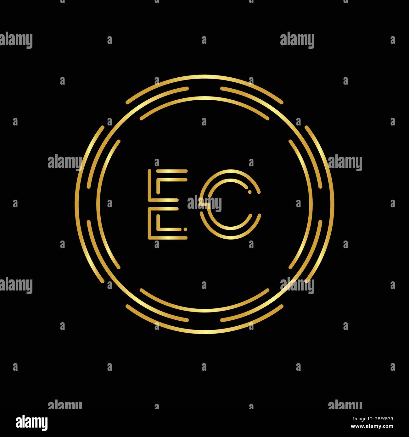 Initial EC Letter Logo mit Creative Modern Business Typography Vektorvorlage. Digital Abstract Letter EC Logo Design Stock Vektor