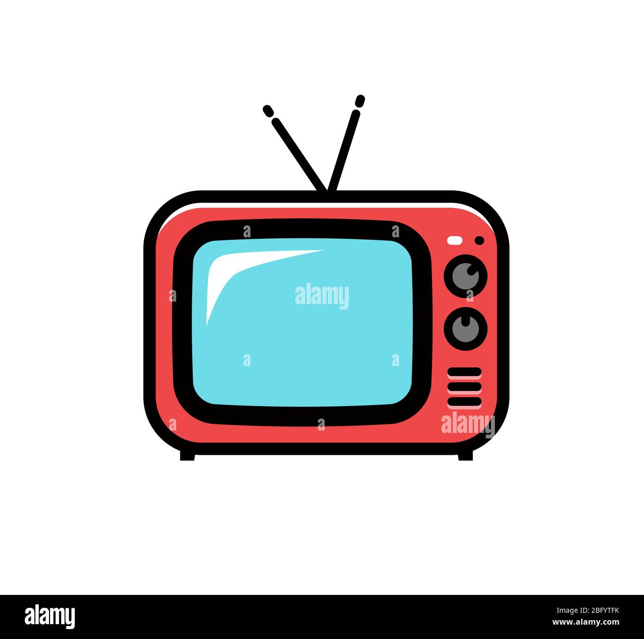 TV-Symbol. Cartoon Vektor-Illustration isoliert auf weißem Hintergrund Stock Vektor
