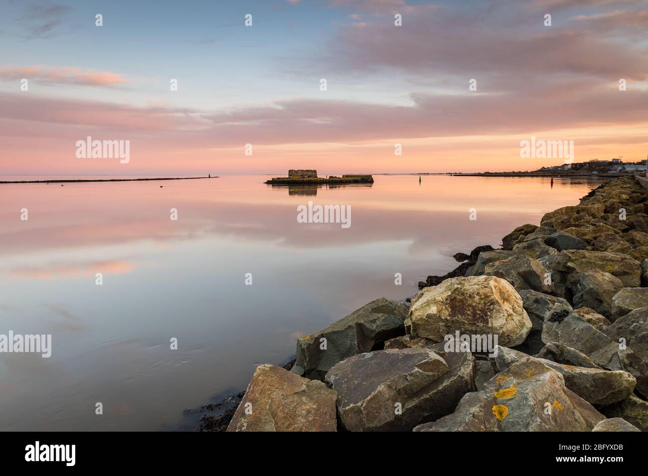 Abendlicht - Wexford Harbour Irland Stockfoto