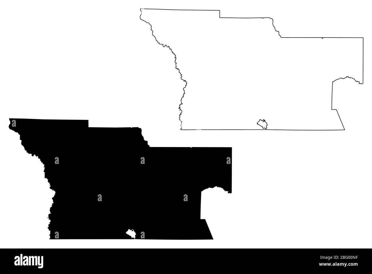 Atkinson County, Georgia (US County, United States of America,USA, US, US) Karte Vektor Illustration, Skizze Kritzelskizze Atkinson Karte Stock Vektor