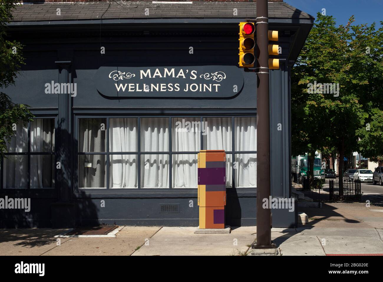 Mama's Wellness Joint Facade, Society Hill District, Philadelphia, Pennsylvania Stockfoto
