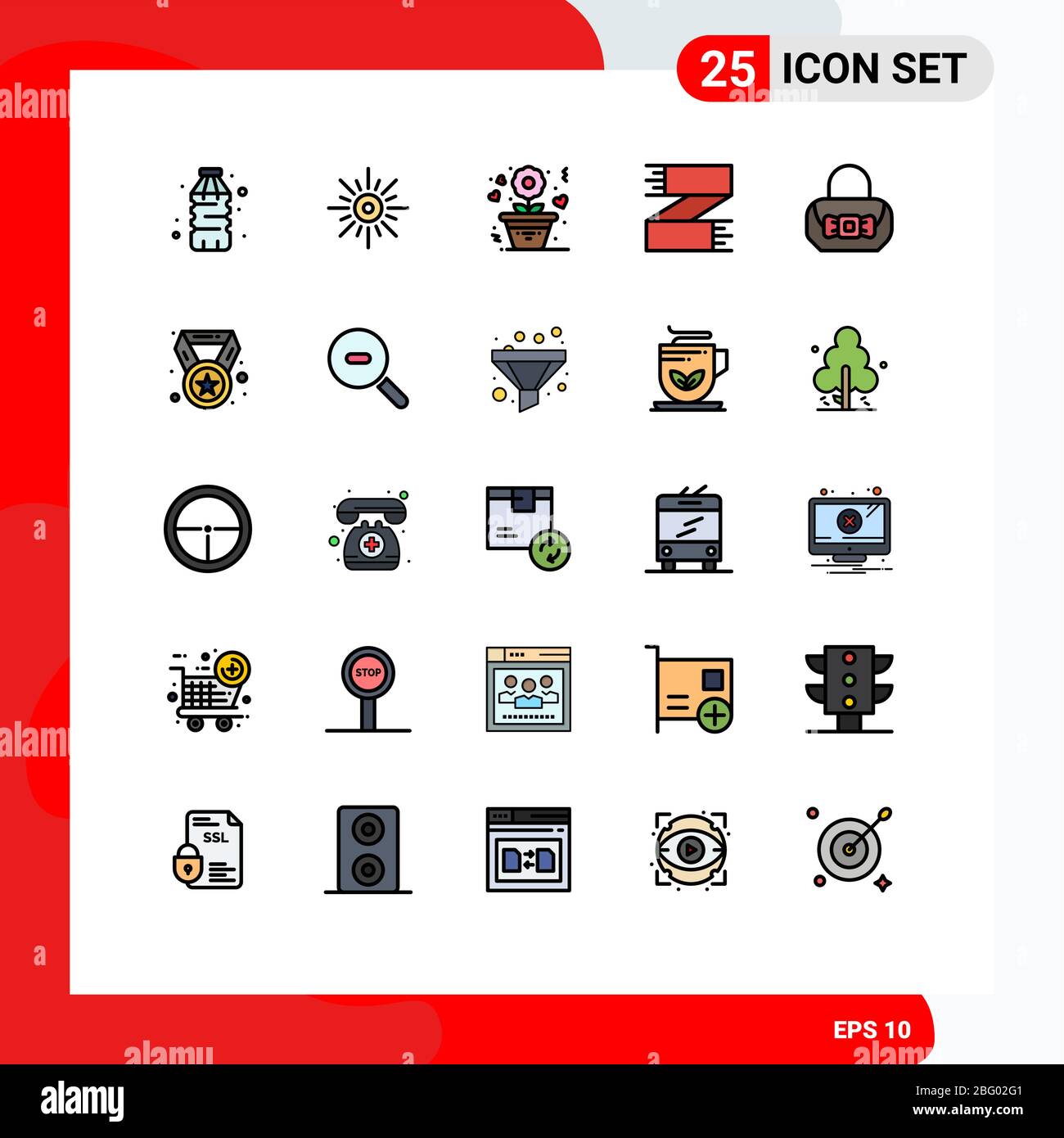Set von 25 modernen UI Symbole Symbole Zeichen für Schal, Kleidung Shop,  Wetter, Kleidung, Rose editierbar Vektor Design-Elemente Stock-Vektorgrafik  - Alamy